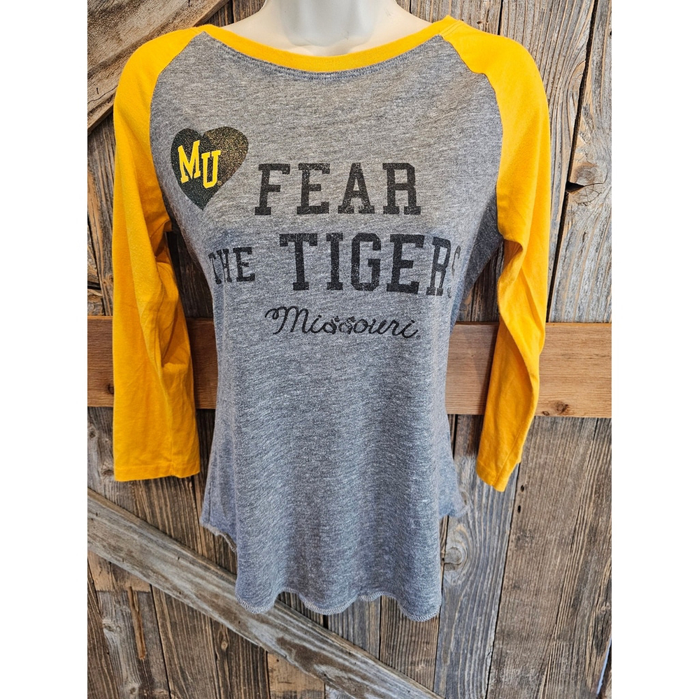 Mizzou Missouri Tigers 3/4 Sleeve T Shirt Soffe Women's M